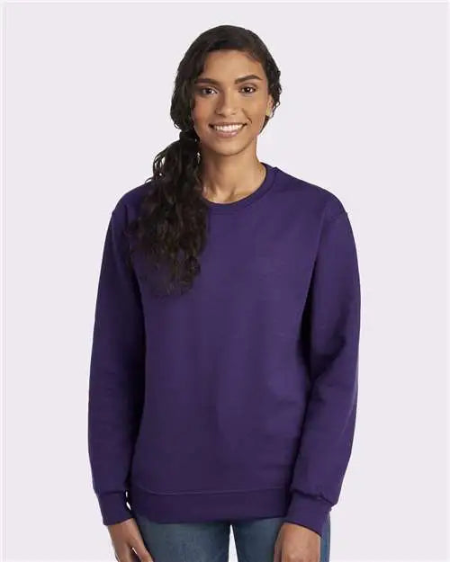 Jerzees 562mr Nublend Crewneck Sweatshirt - Deep Purple