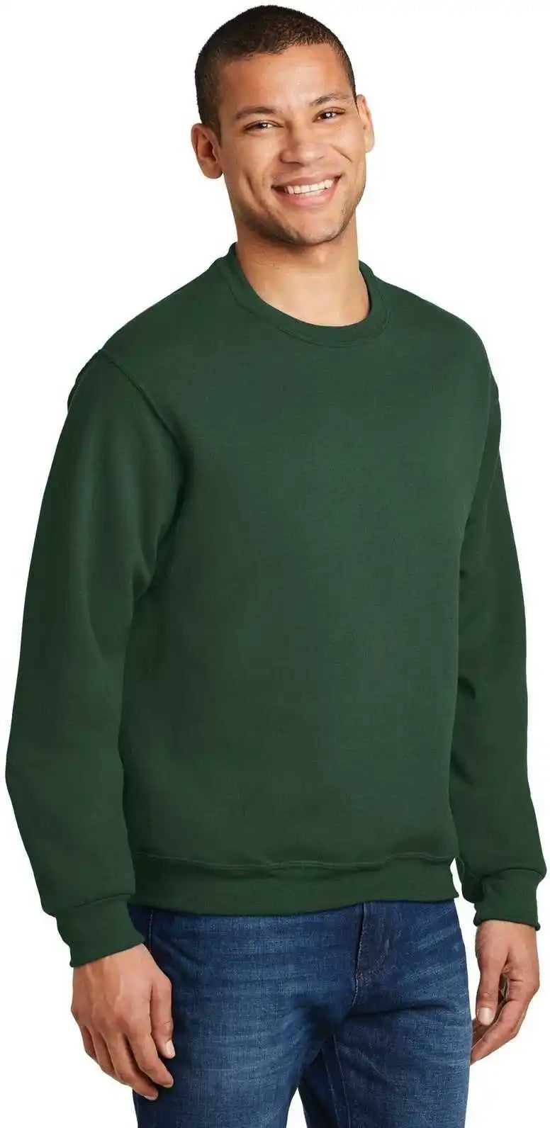 Jerzees 562mr Nublend Crewneck Sweatshirt Forest Green