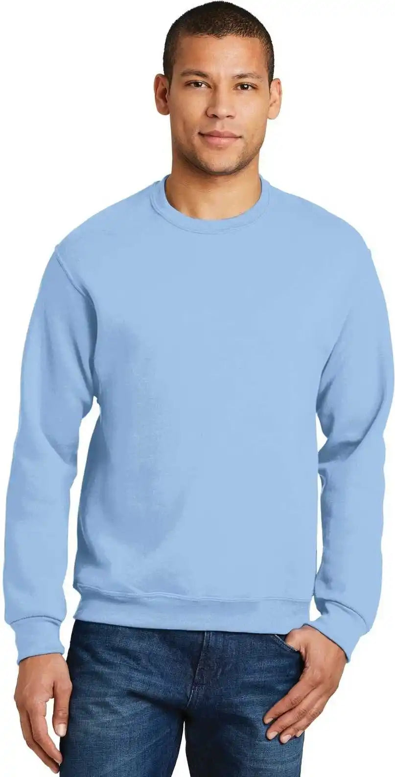 Jerzees 562mr Nublend Crewneck Sweatshirt Light Blue