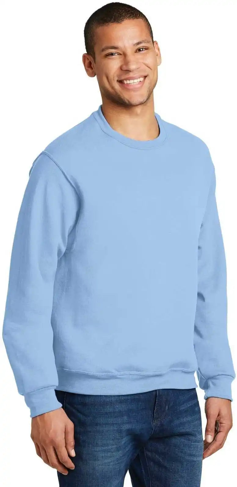 Jerzees 562mr Nublend Crewneck Sweatshirt Light Blue