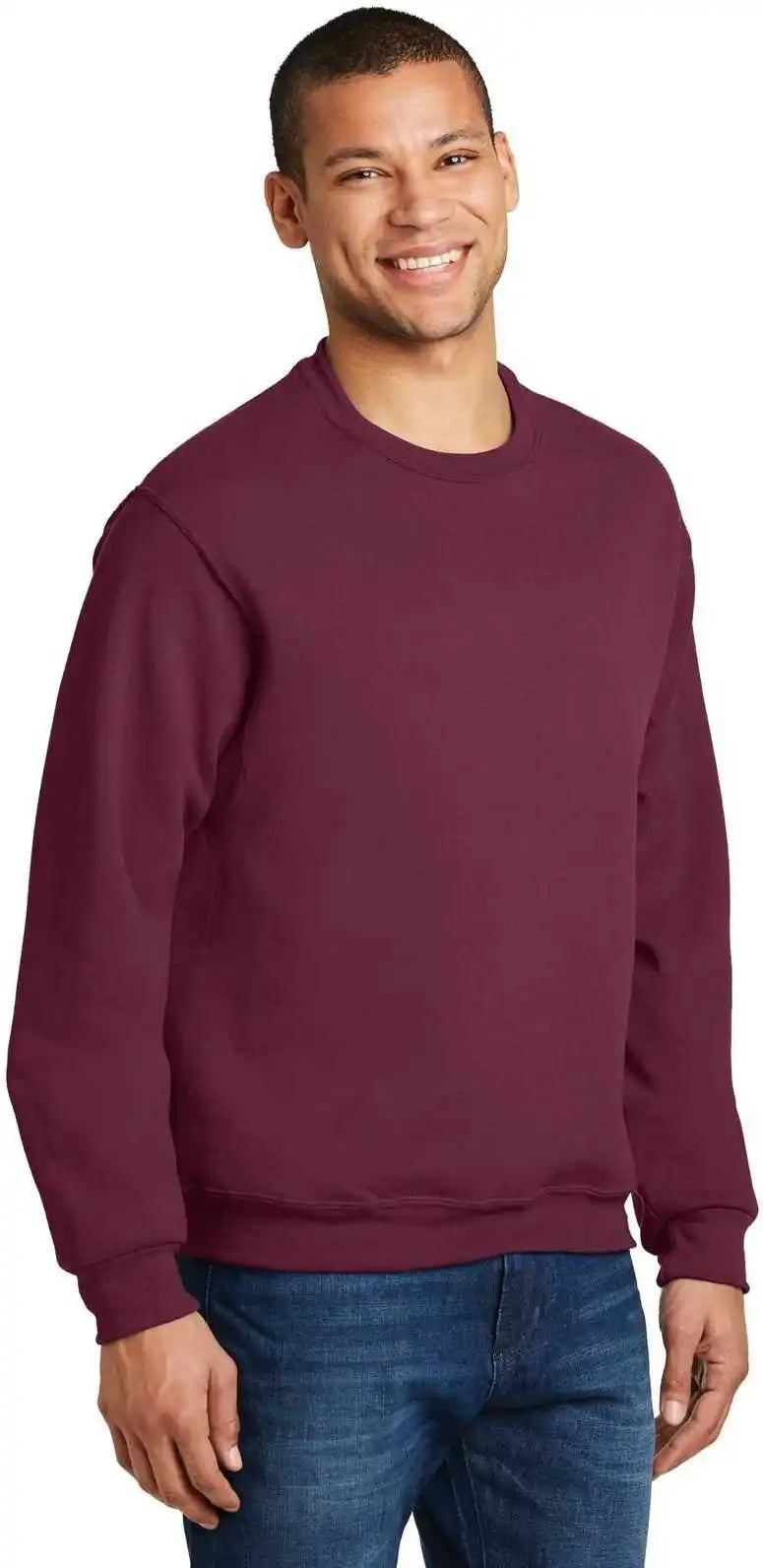 Jerzees 562mr Nublend Crewneck Sweatshirt Maroon