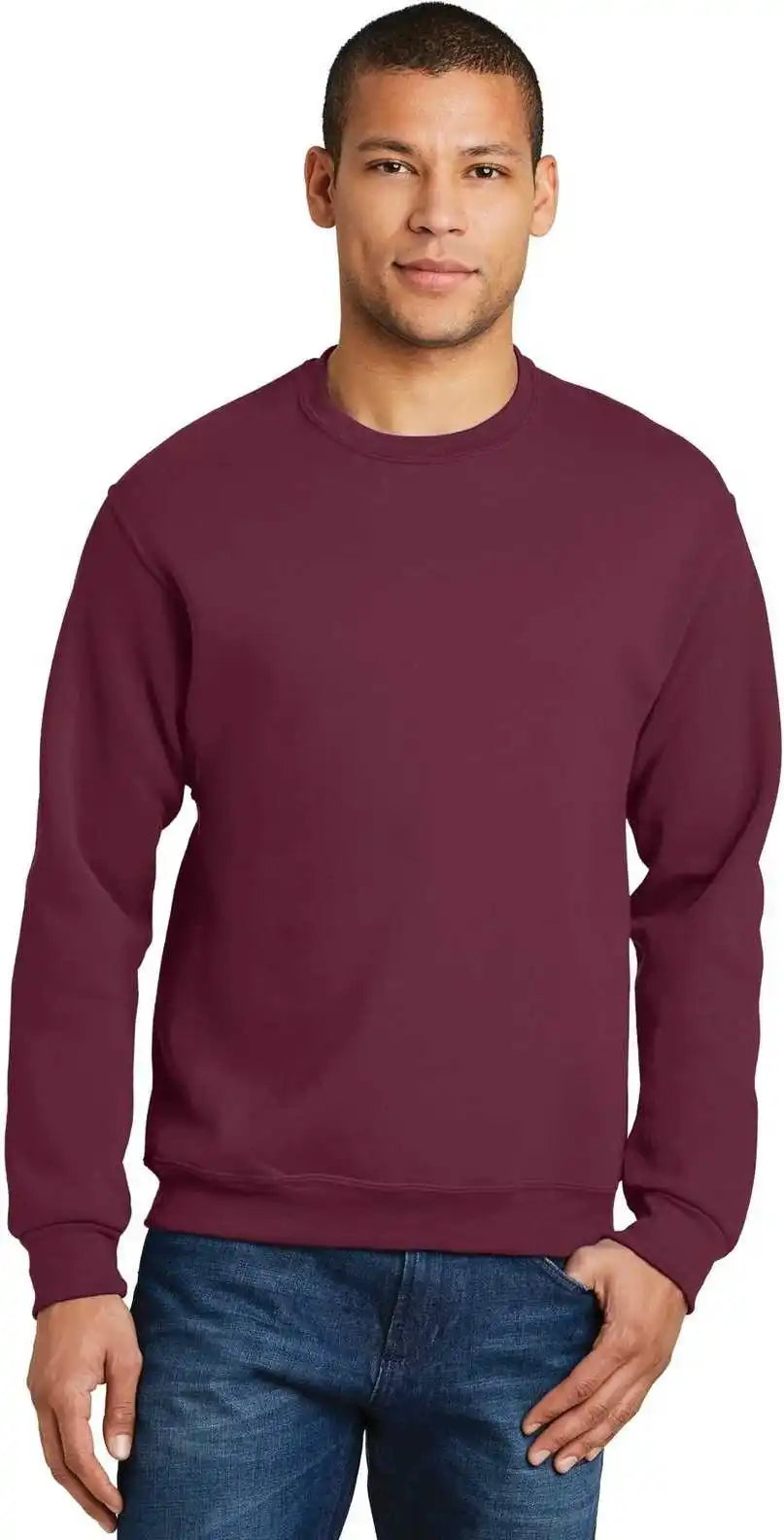 Jerzees 562mr Nublend Crewneck Sweatshirt Maroon