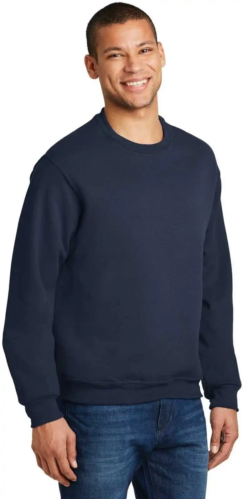 Jerzees 562mr Nublend Crewneck Sweatshirt Navy