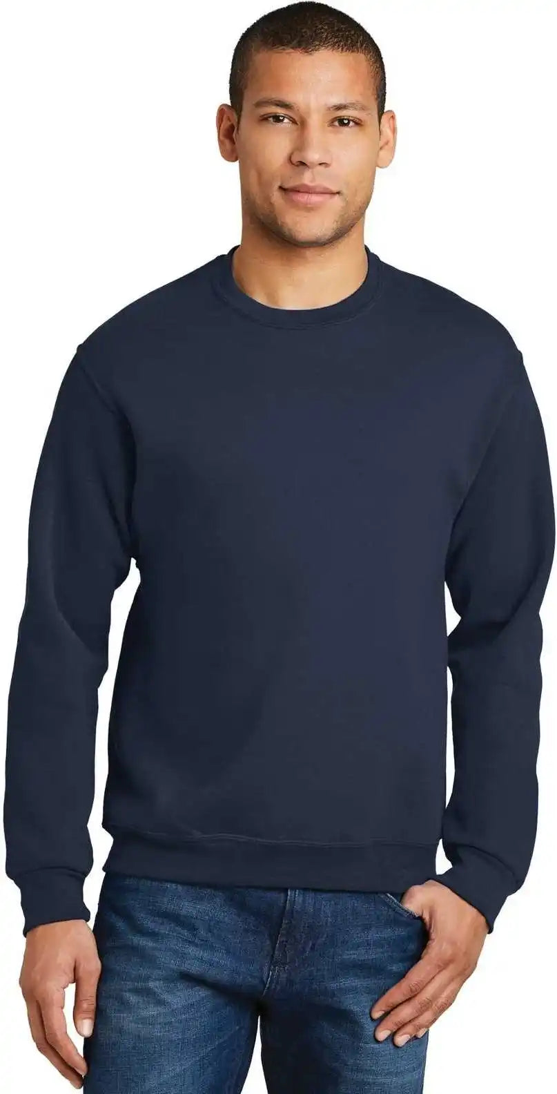 Jerzees 562mr Nublend Crewneck Sweatshirt Navy