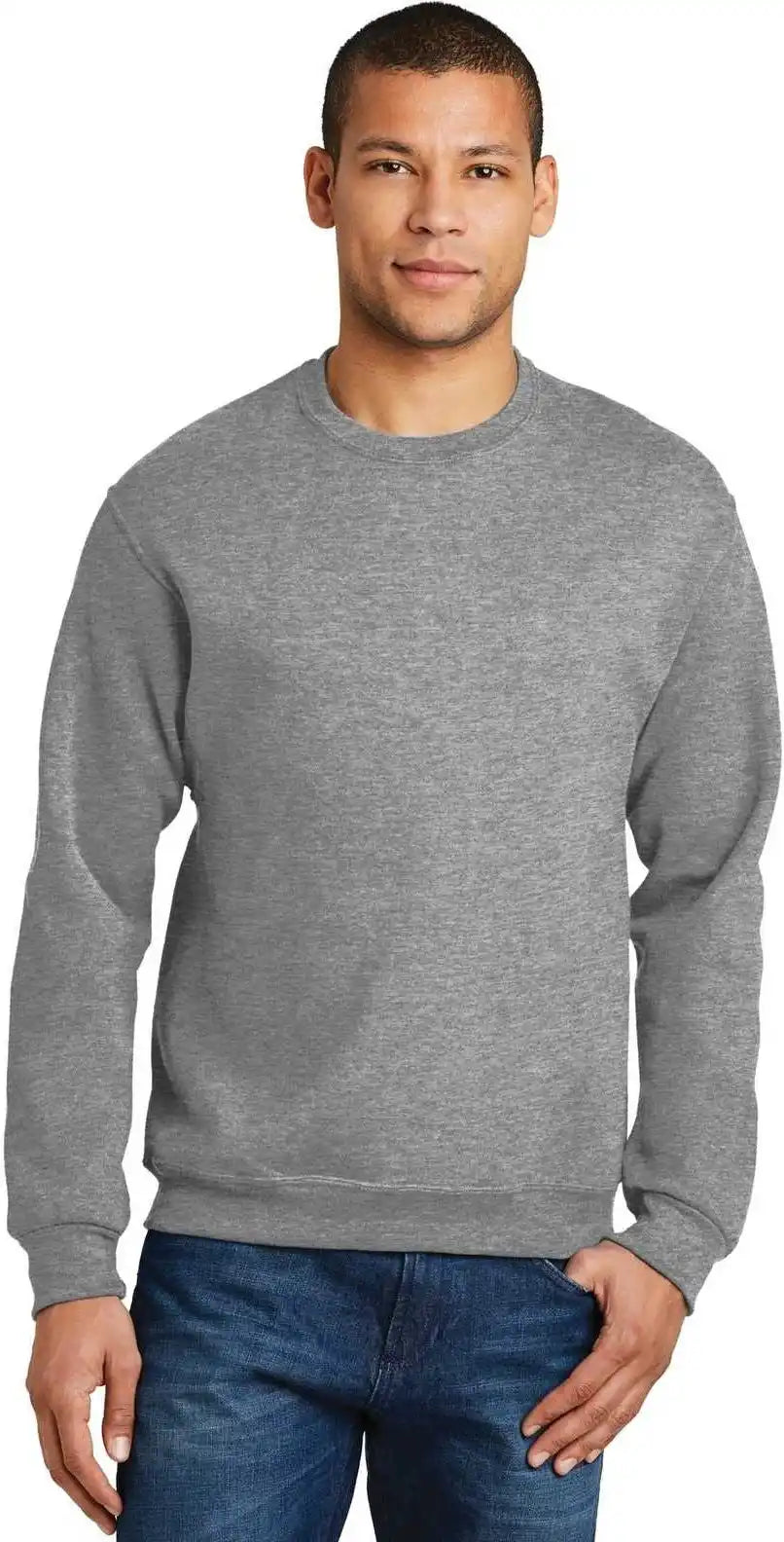 Jerzees 562mr Nublend Crewneck Sweatshirt Oxford