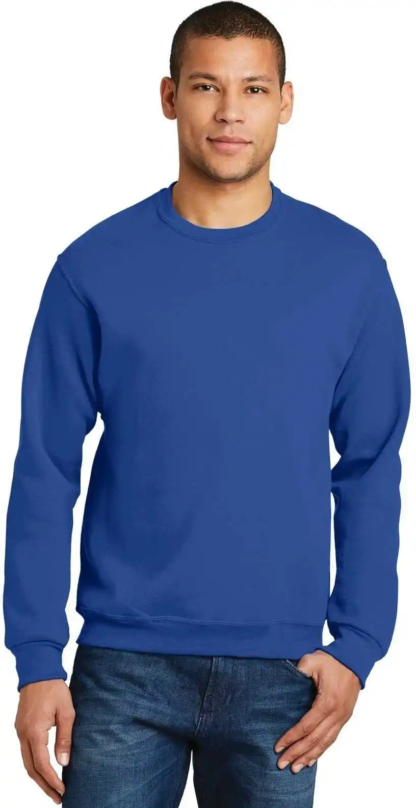 Jerzees 562mr Nublend Crewneck Sweatshirt Royal