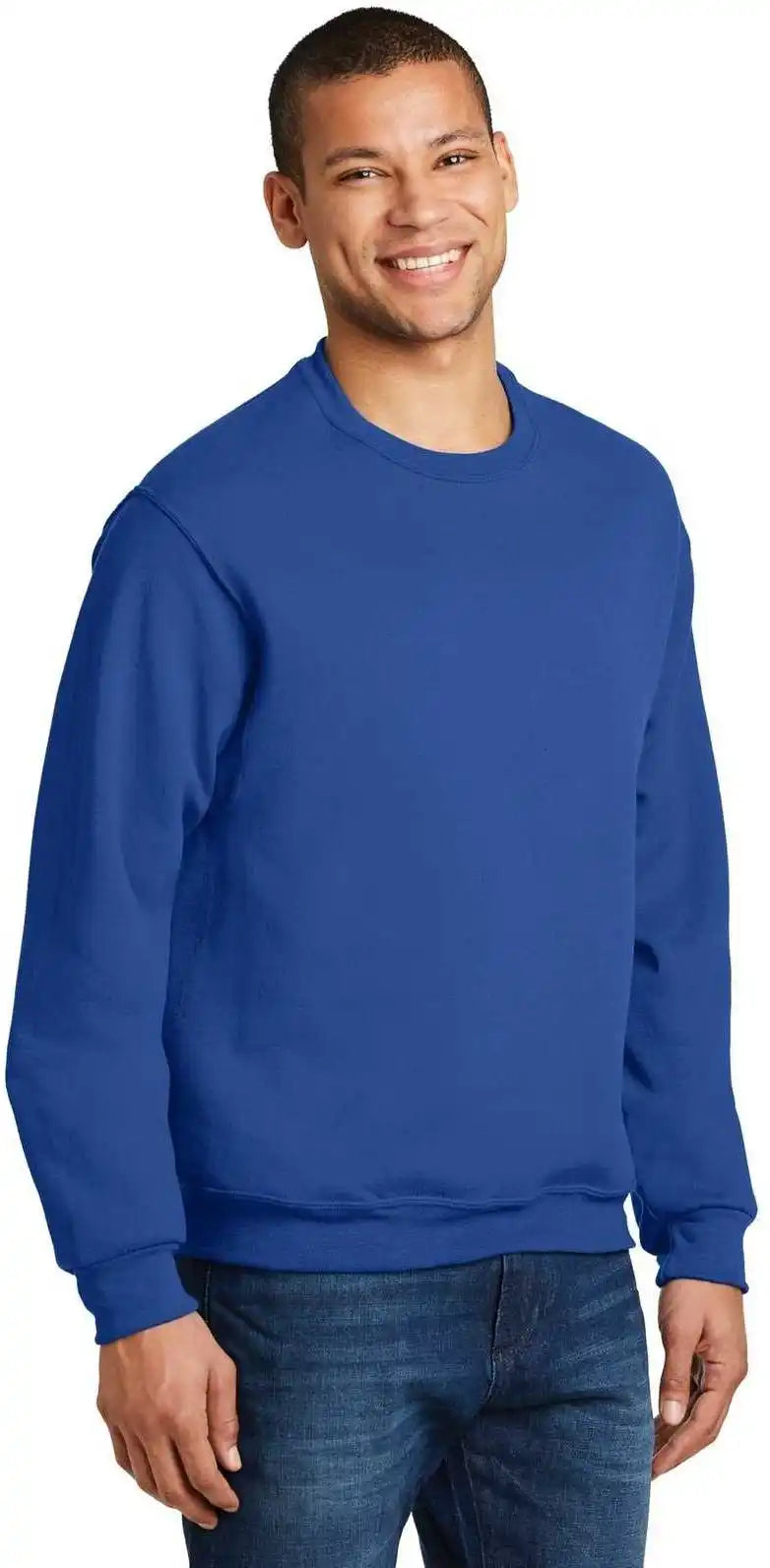 Jerzees 562mr Nublend Crewneck Sweatshirt Royal