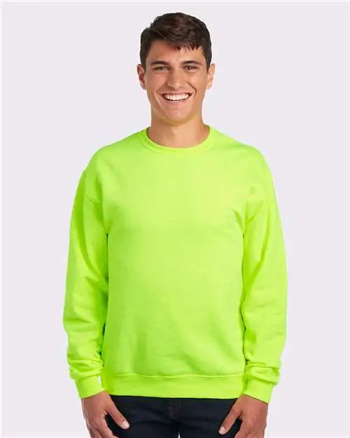 Jerzees 562mr Nublend Crewneck Sweatshirt - Safety Green