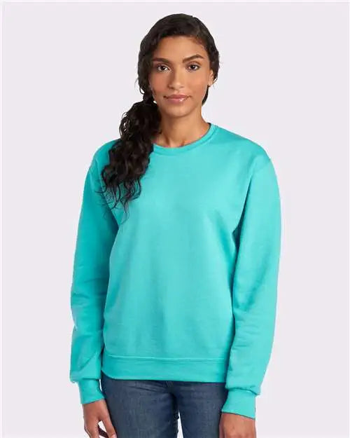 Jerzees 562mr Nublend Crewneck Sweatshirt - Scuba Blue