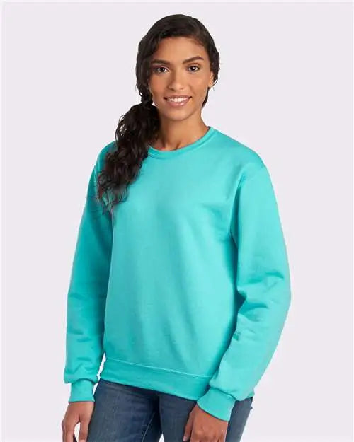 Jerzees 562mr Nublend Crewneck Sweatshirt - Scuba Blue