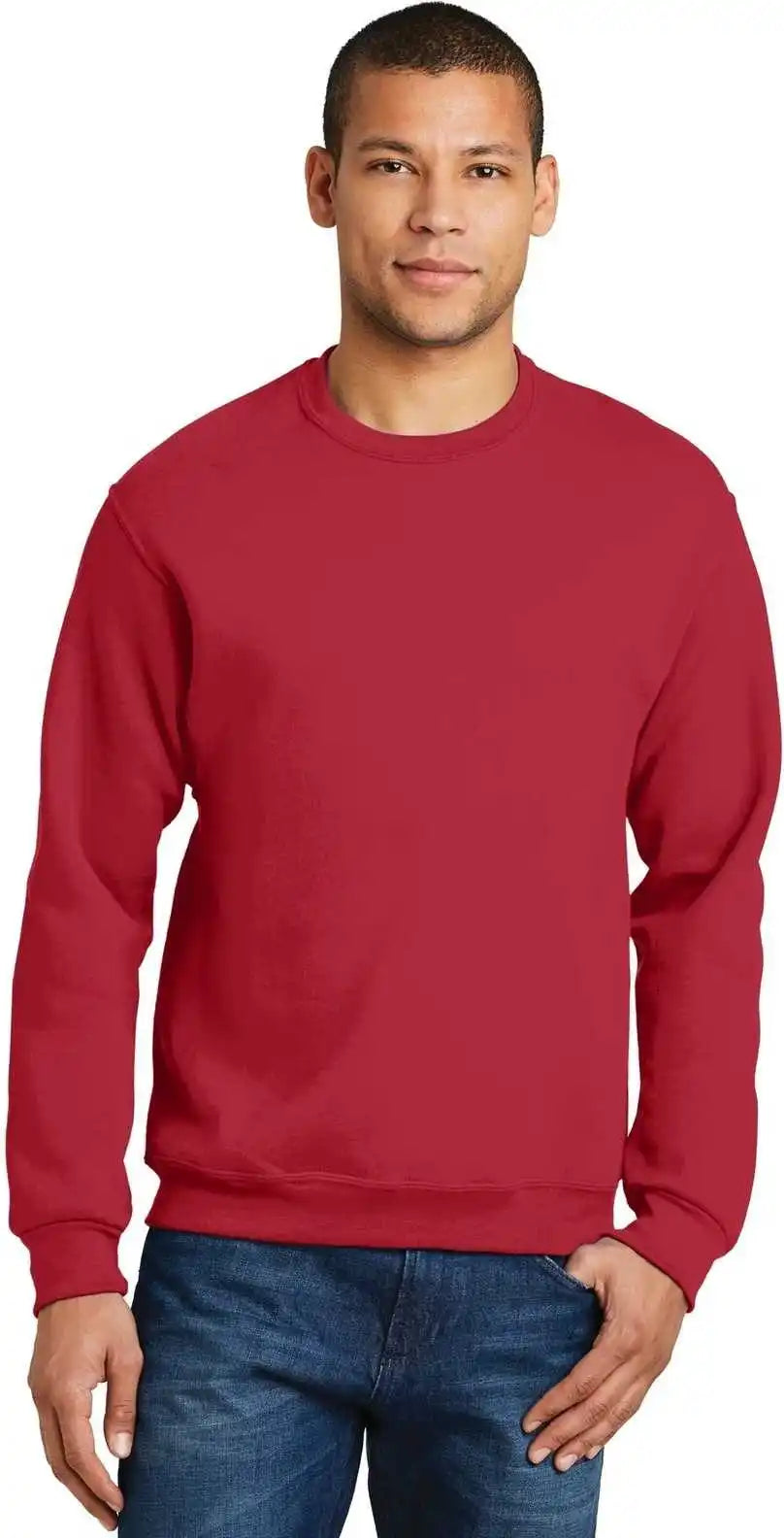 Jerzees 562mr Nublend Crewneck Sweatshirt True Red
