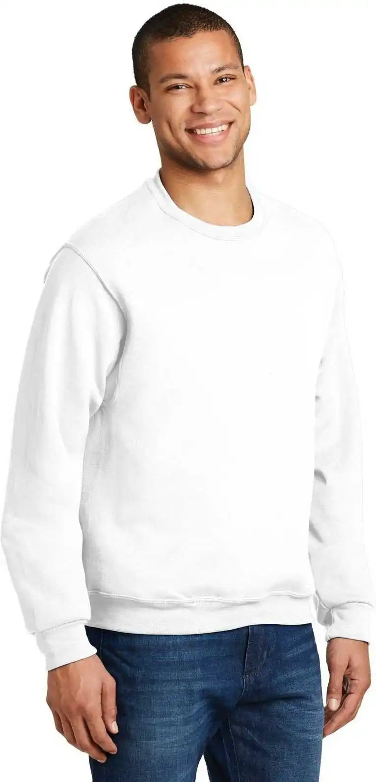 Jerzees 562mr Nublend Crewneck Sweatshirt White