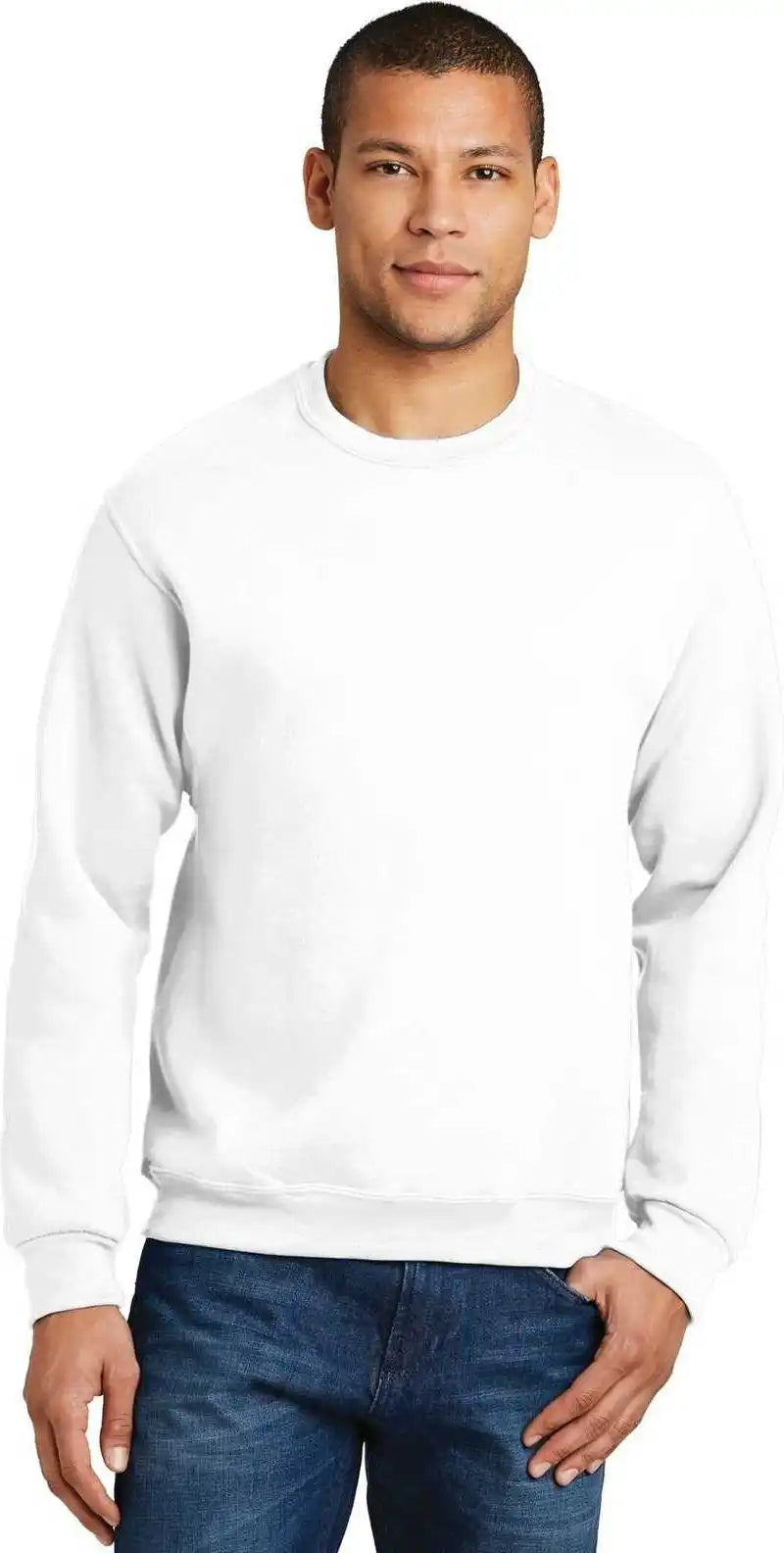 Jerzees 562mr Nublend Crewneck Sweatshirt White