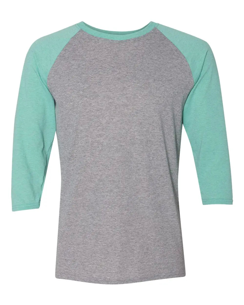 Jerzees 601rr Triblend Three-quarter Raglan Baseball T-shirt - Oxford Mint Heather - Oxford/ / s