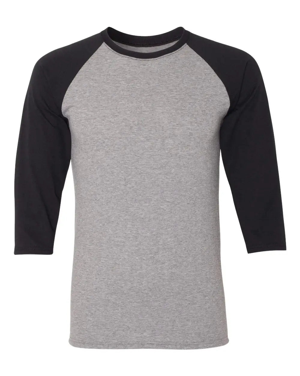 Jerzees 601rr Triblend Three-quarter Raglan Baseball T-shirt - Oxford Black - Oxford/ / s