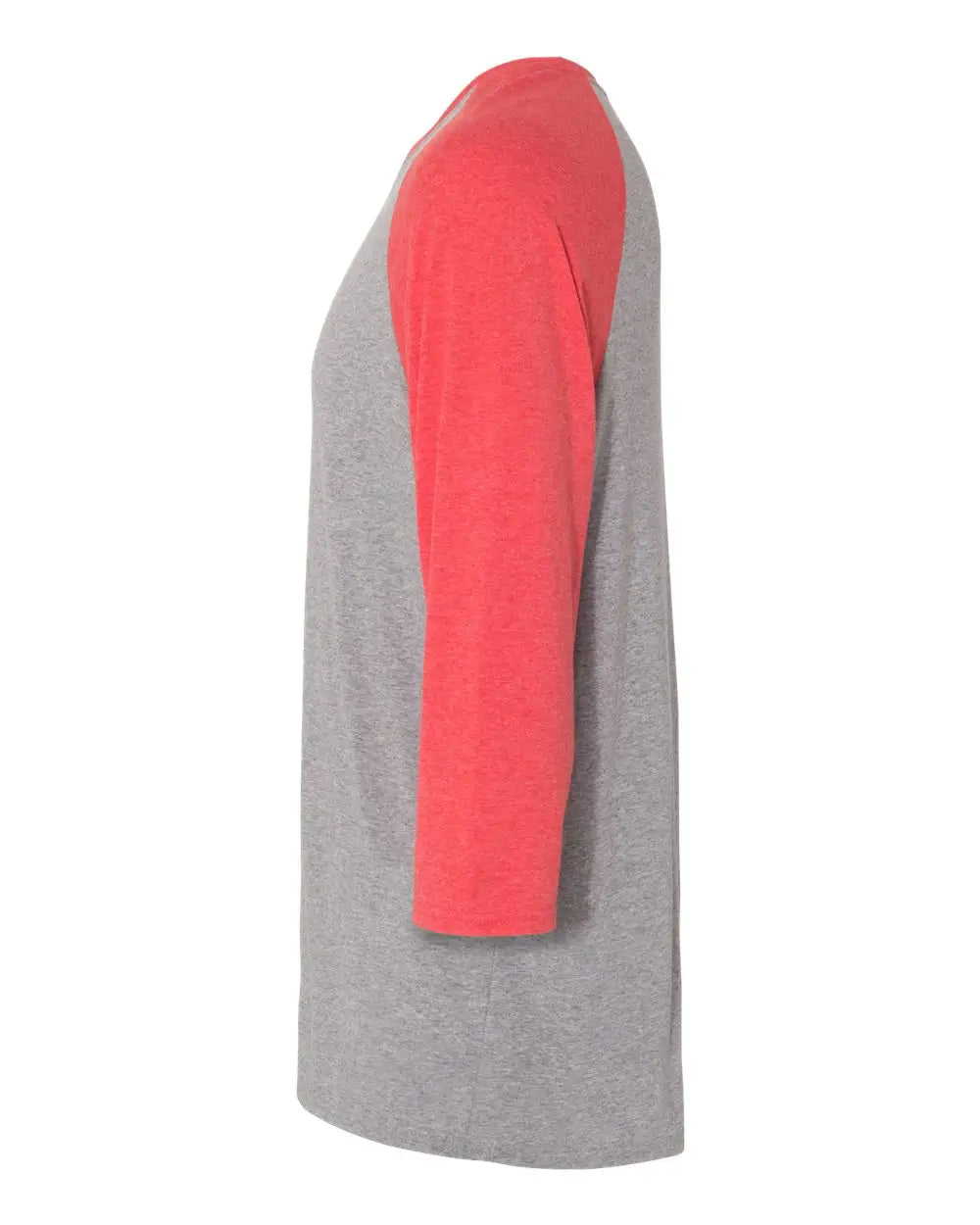 Jerzees 601rr Triblend Three-quarter Raglan Baseball T-shirt - Oxford Fiery Red Heather