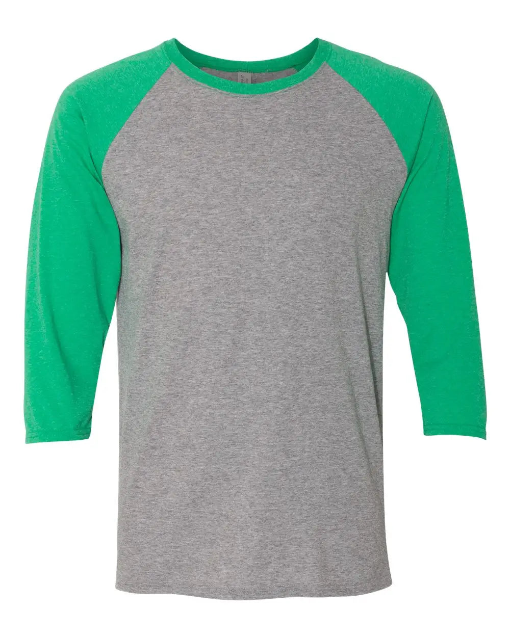 Jerzees 601rr Triblend Three-quarter Raglan Baseball T-shirt - Oxford Irish Green Heather - Oxford/ / s