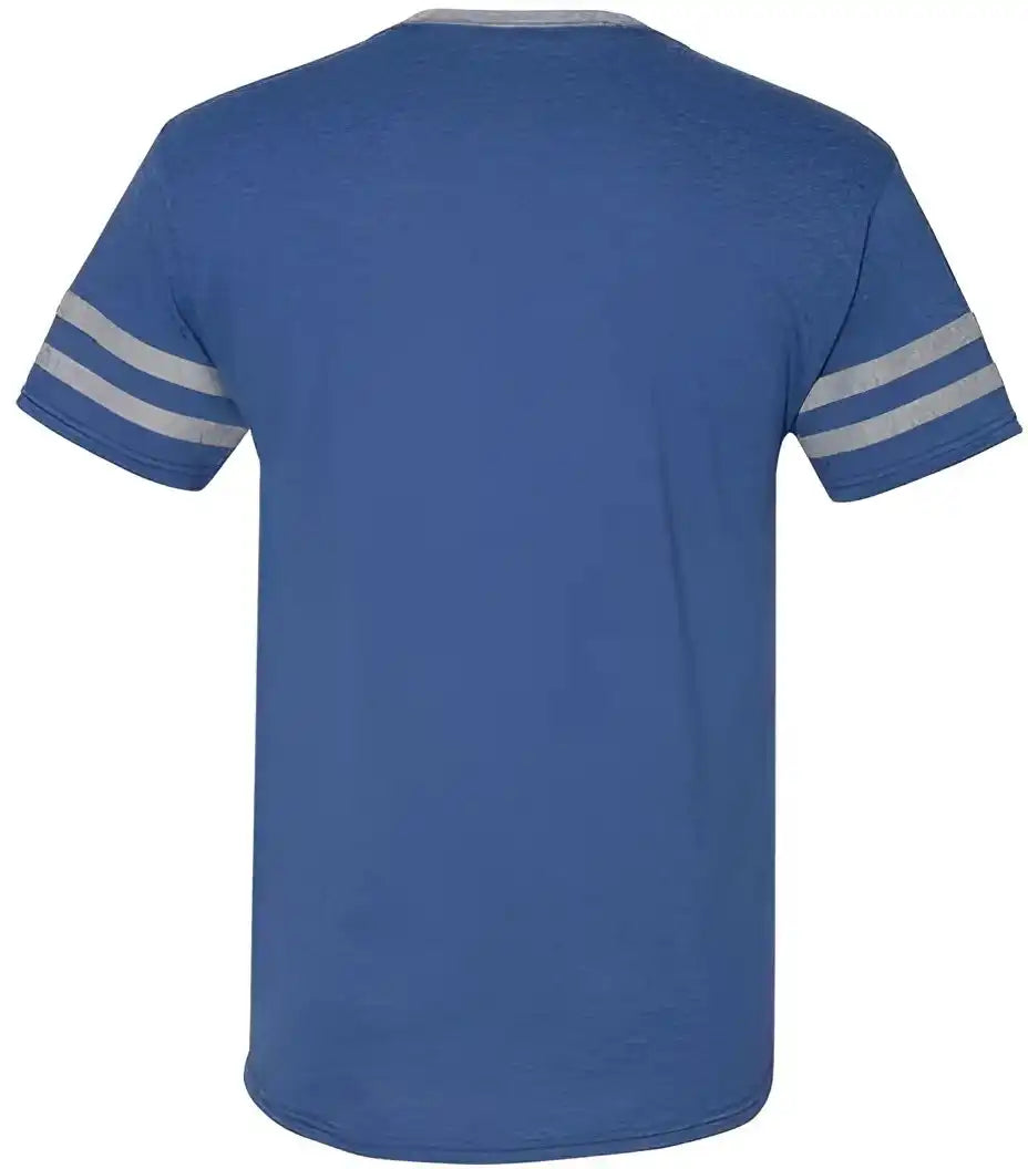 Jerzees 602mr Triblend Varsity Ringer T-shirt - True Blue Heather Oxford