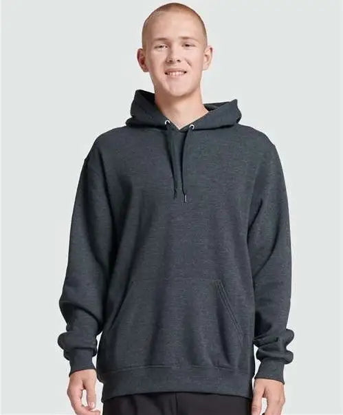 Jerzees 700mr Eco™ Premium Blend Ring-spun Hooded Sweatshirt - Black Ink Heather
