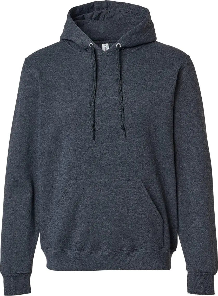 Jerzees 700mr Eco Premium Blend Ring-spun Hooded Sweatshirt - Black Ink Heather