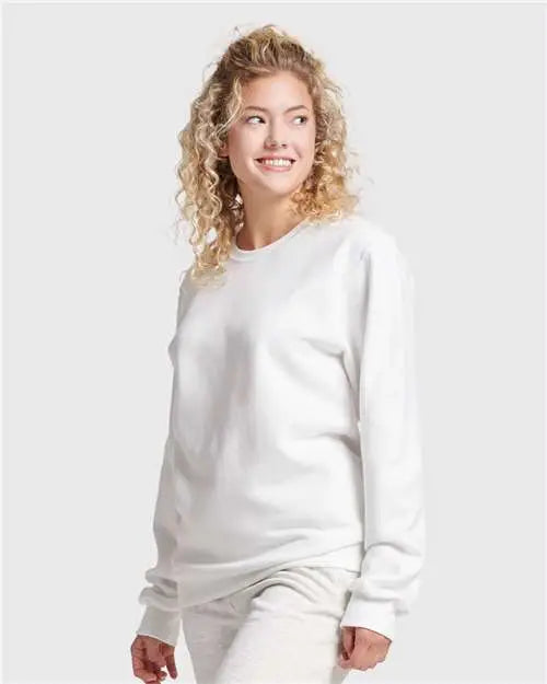 Jerzees 701mr Eco™ Premium Blend Ring-spun Crewneck Sweatshirt - White