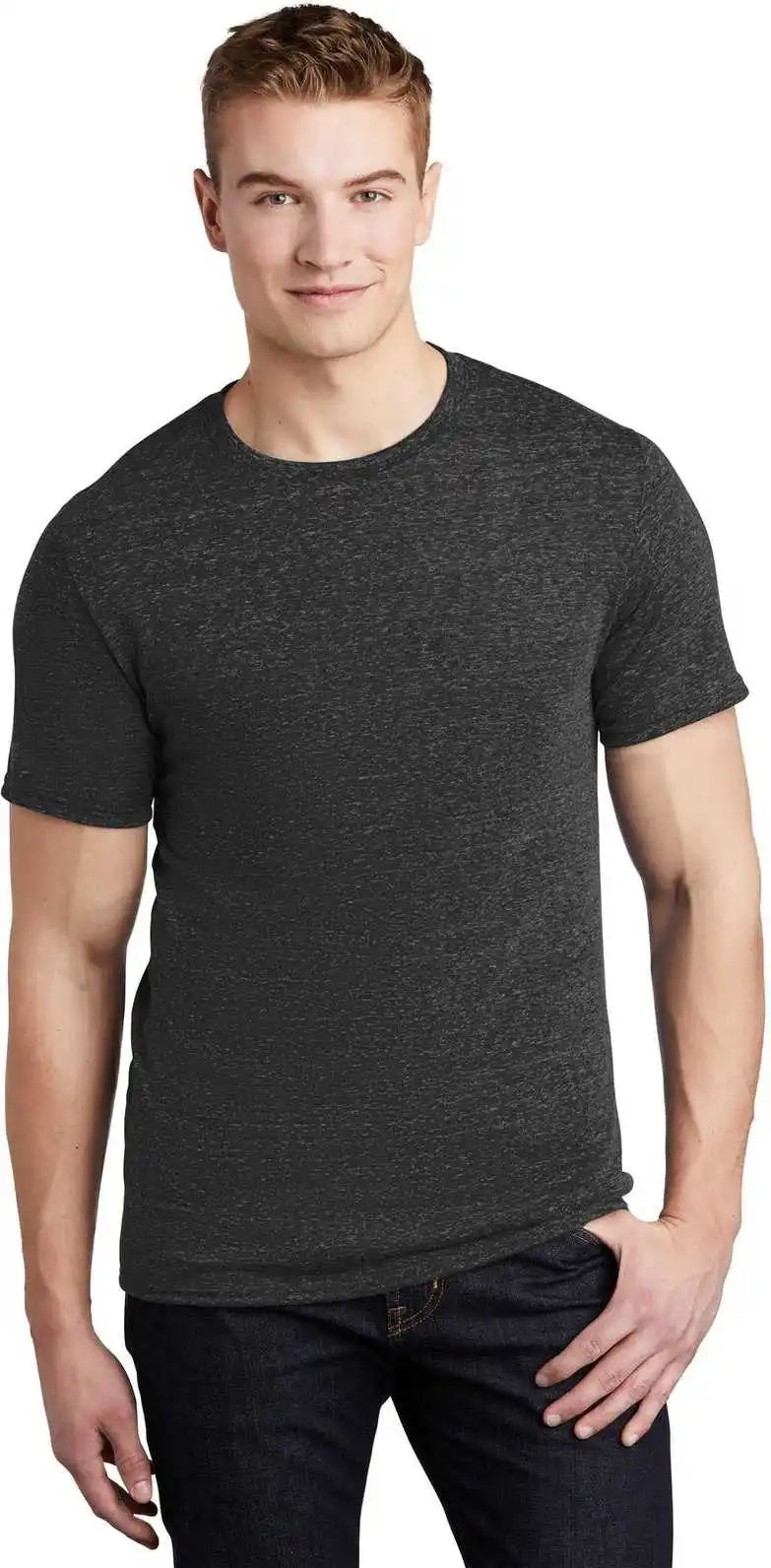 Jerzees 88m Snow Heather Jersey t Shirt Black Ink