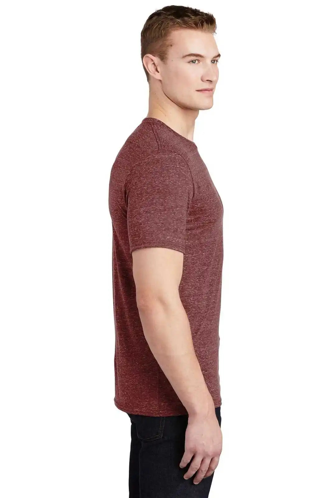Jerzees 88m Snow Heather Jersey T-shirt - Maroon