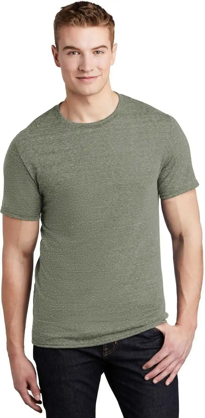 Jerzees 88m Snow Heather Jersey t Shirt Military Green