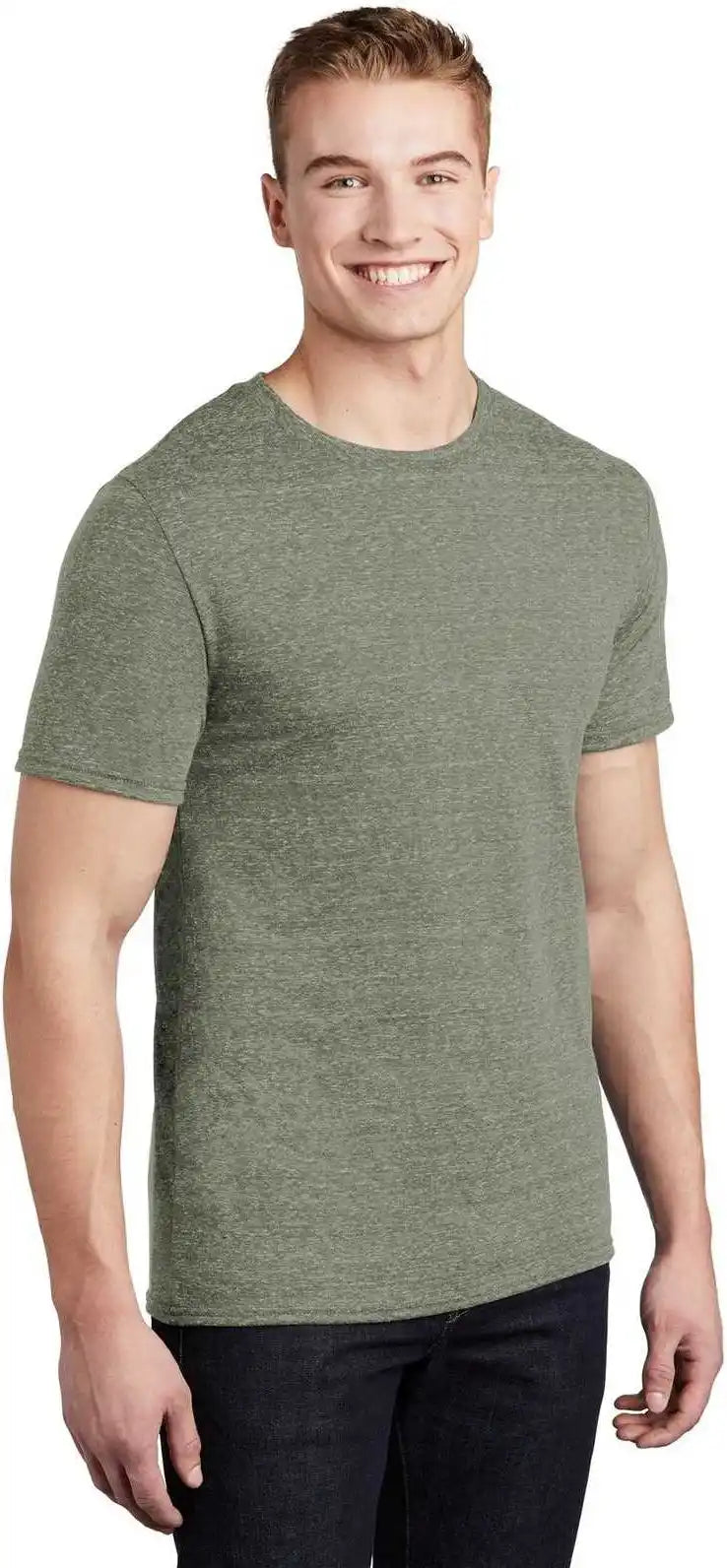 Jerzees 88m Snow Heather Jersey t Shirt Military Green