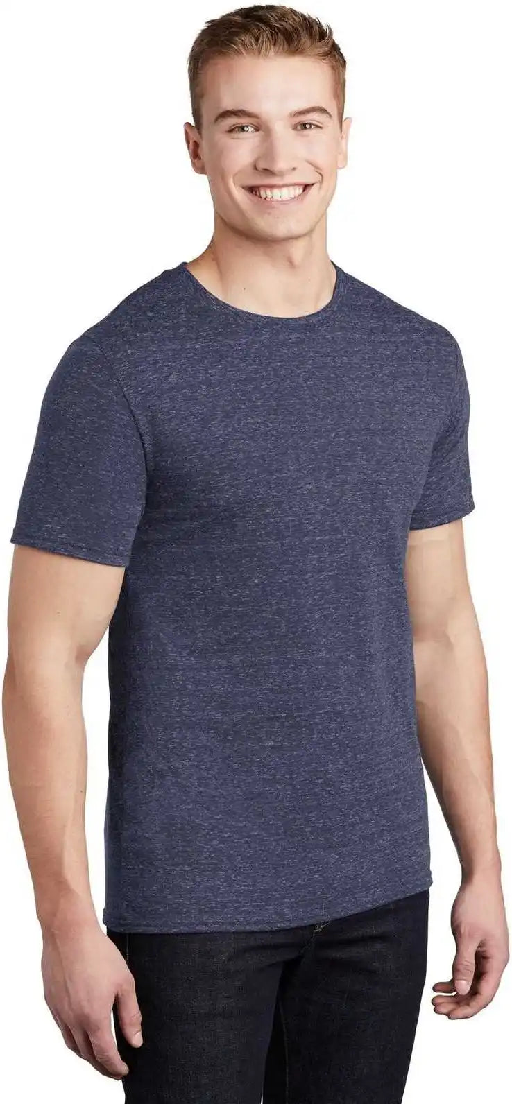 Jerzees 88m Snow Heather Jersey T-shirt - Navy