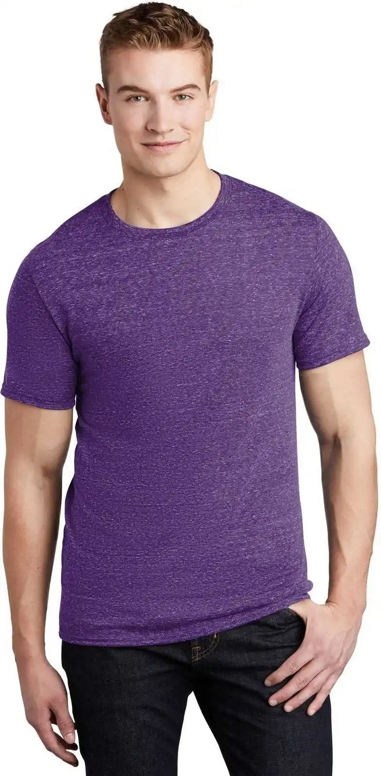 Jerzees 88m Snow Heather Jersey T-shirt - Purple
