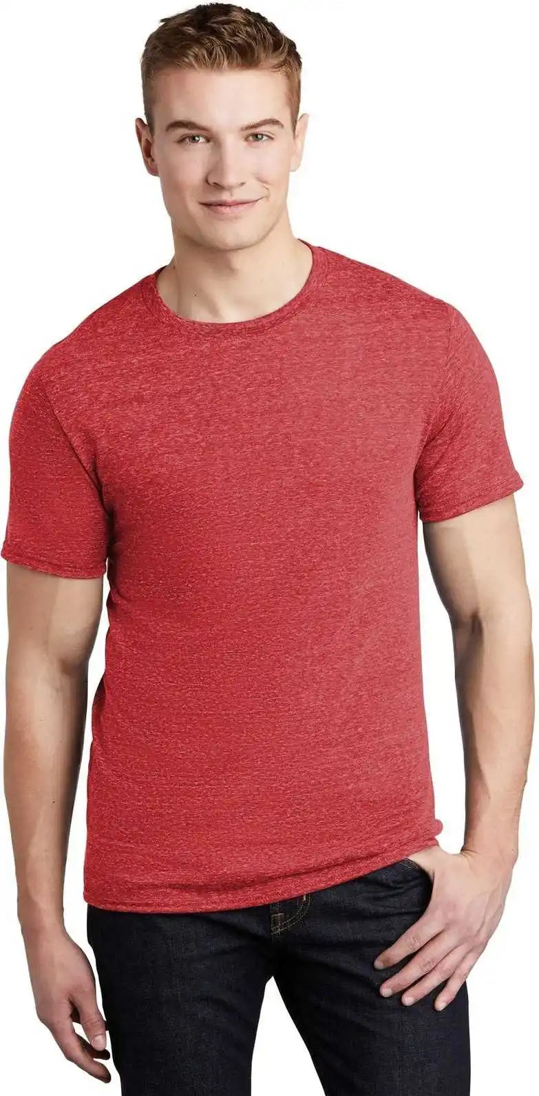 Jerzees 88m Snow Heather Jersey T-shirt - Red