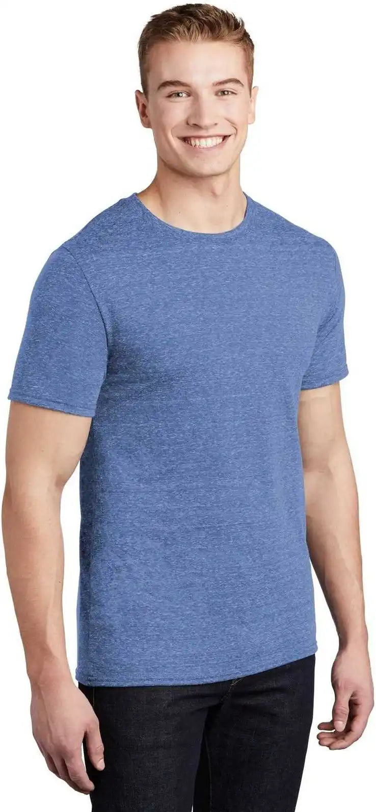 Jerzees 88m Snow Heather Jersey T-shirt - Royal