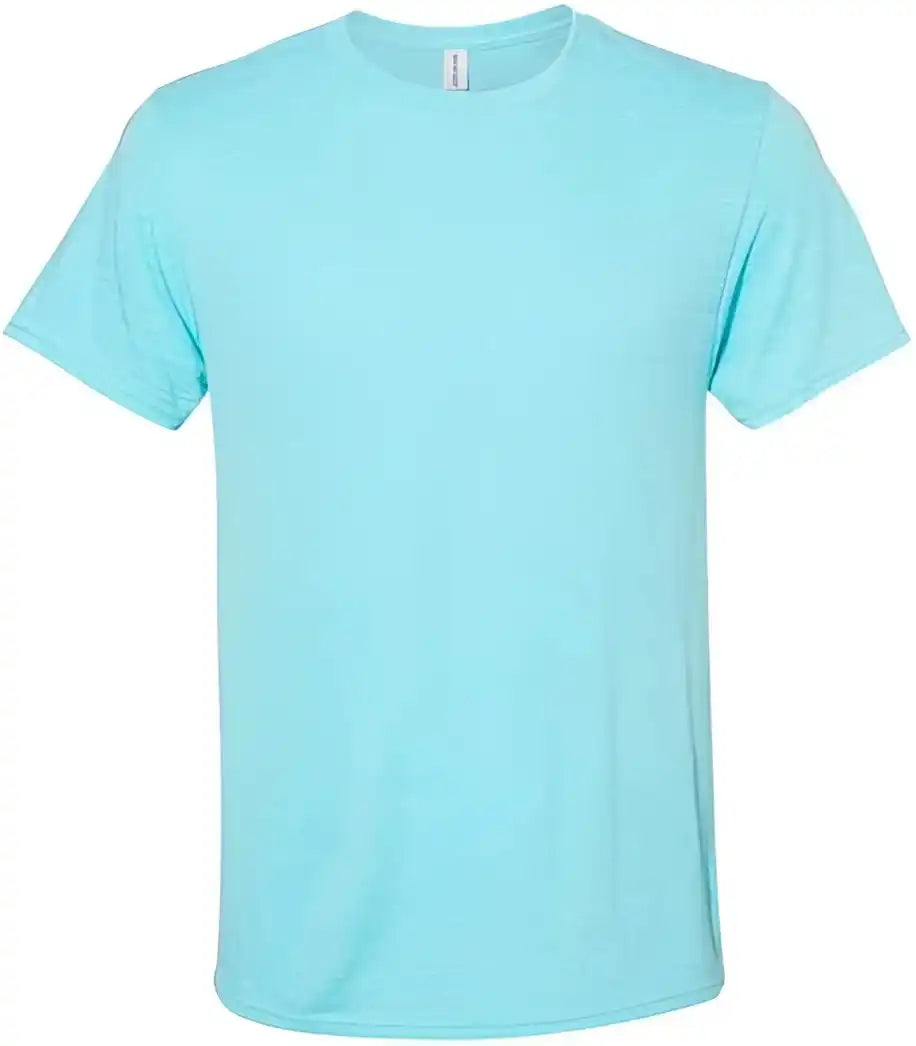 Jerzees 88mr Snow Heather Jersey Crew T-shirt - Caribbean Blue
