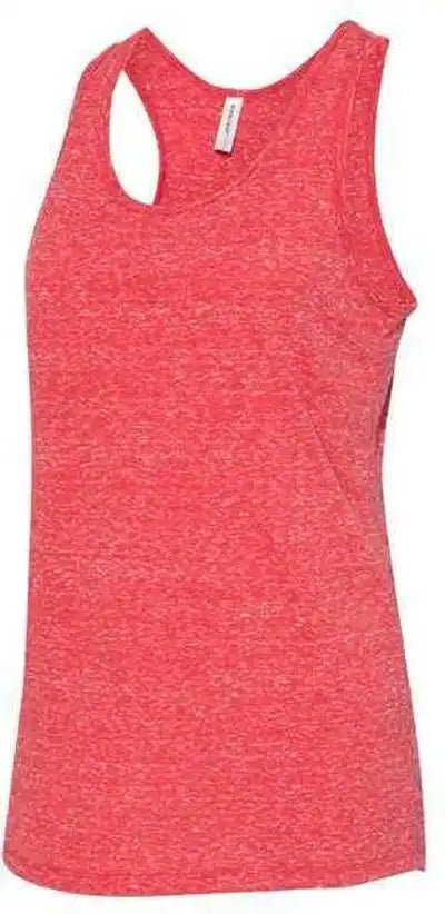 Jerzees 88wtkr Women’s Snow Heather Jersey Racerback Tank Top - Red
