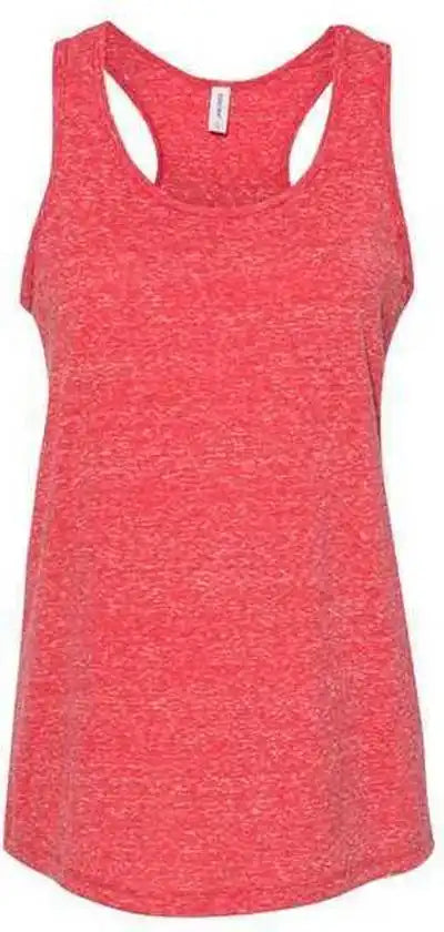 Jerzees 88wtkr Women’s Snow Heather Jersey Racerback Tank Top - Red