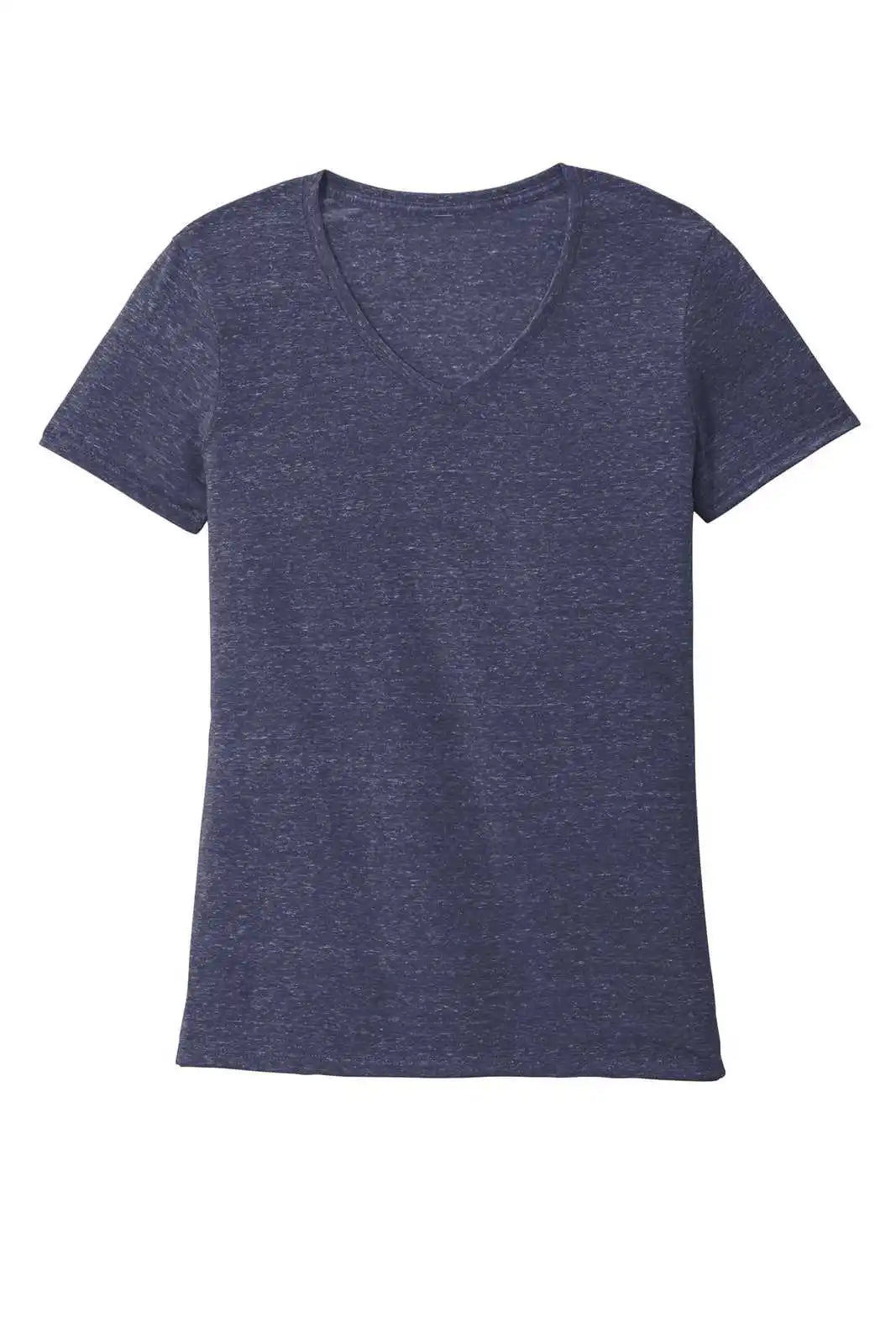 Jerzees 88wv Ladies Snow Heather Jersey V-neck T-shirt - Navy