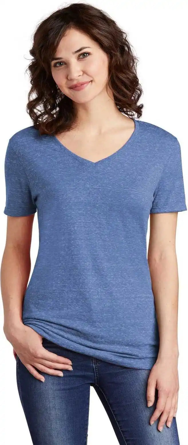 Jerzees 88wv Ladies Snow Heather Jersey V-neck T-shirt - Royal