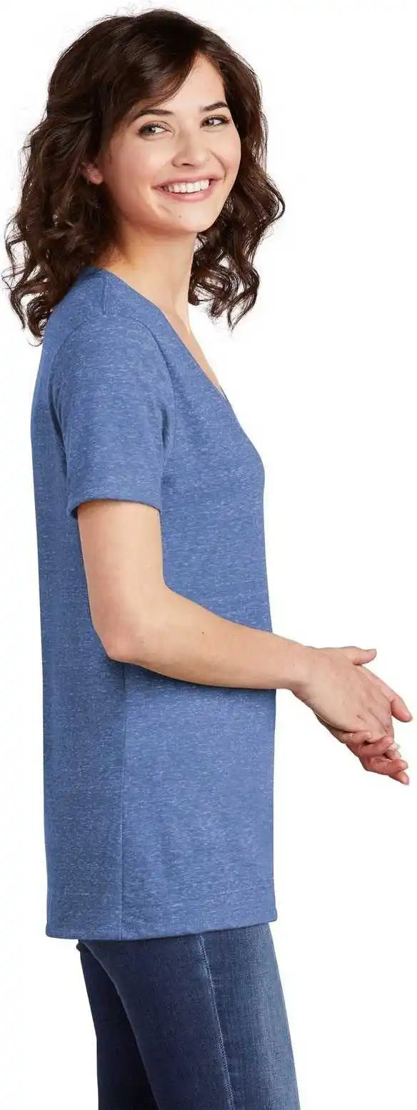 Jerzees 88wv Ladies Snow Heather Jersey V-neck T-shirt - Royal