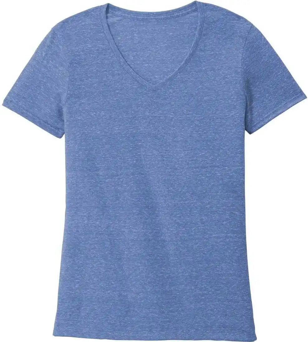 Jerzees 88wv Ladies Snow Heather Jersey V-neck T-shirt - Royal
