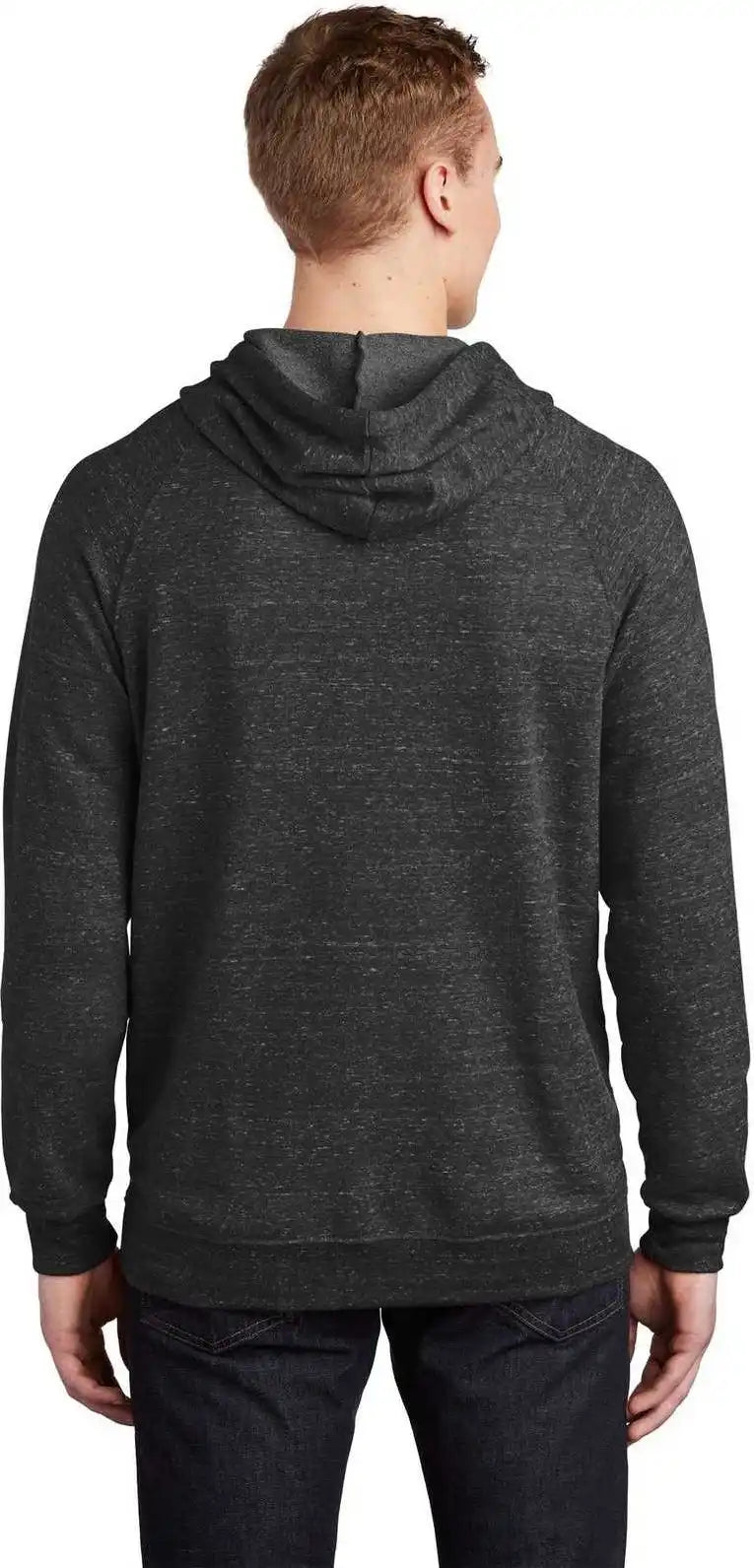 Jerzees 90m Snow Heather French Terry Raglan Hoodie - Black Ink