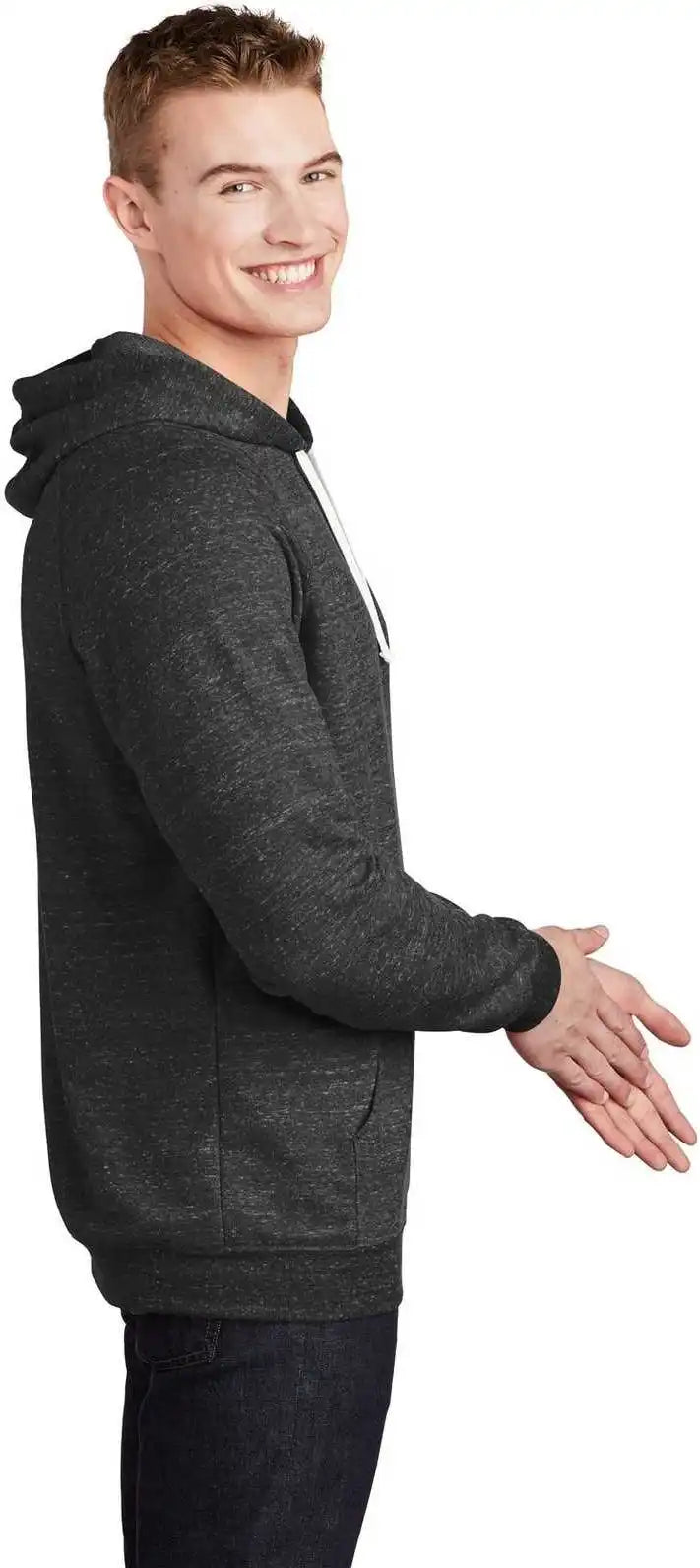 Jerzees 90m Snow Heather French Terry Raglan Hoodie - Black Ink
