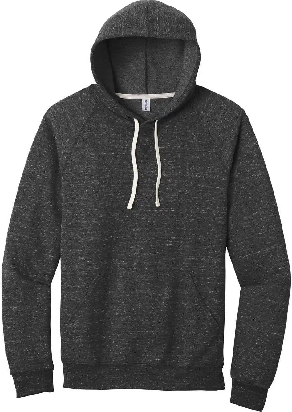 Jerzees 90m Snow Heather French Terry Raglan Hoodie - Black Ink