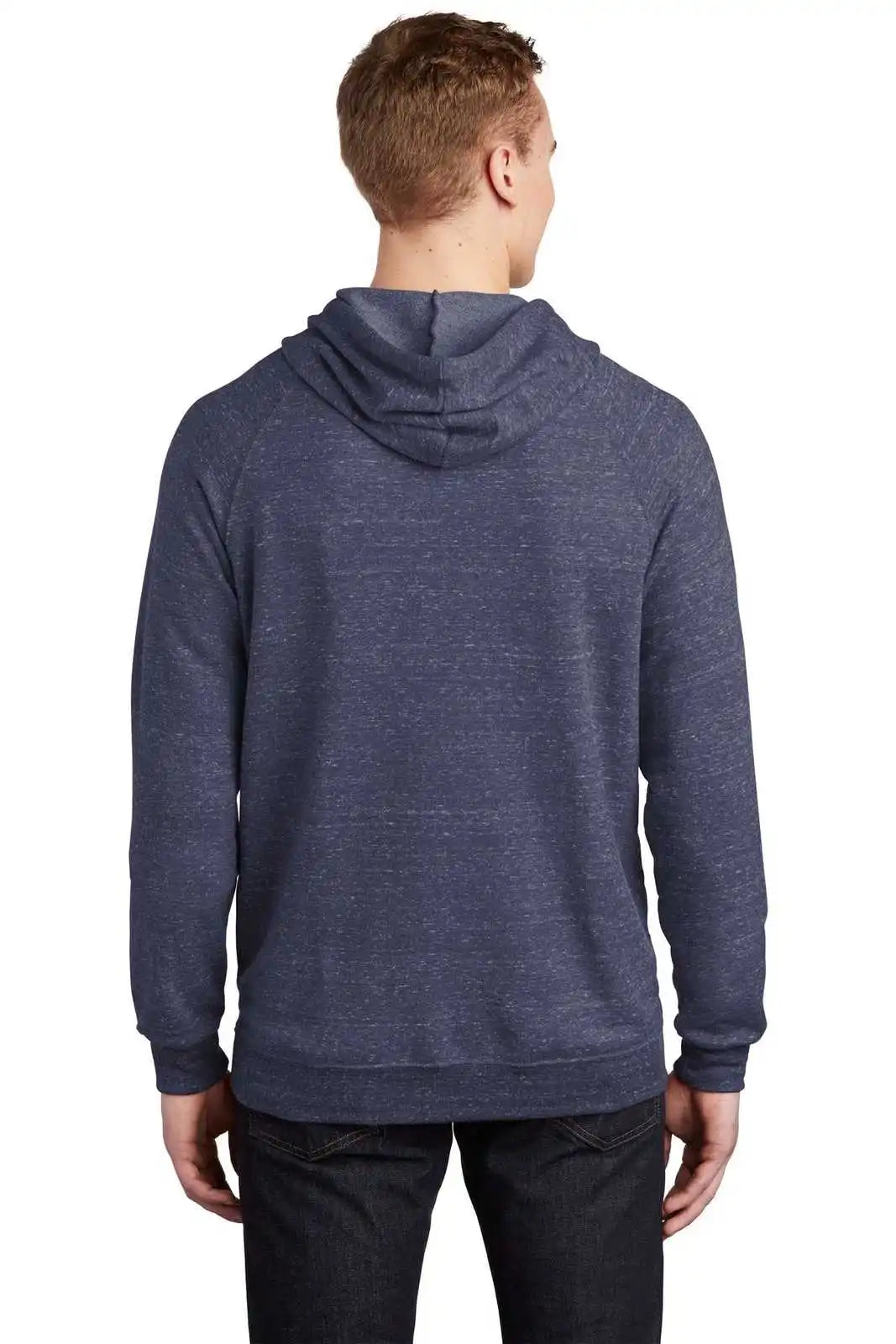 Jerzees 90m Snow Heather French Terry Raglan Hoodie - Navy