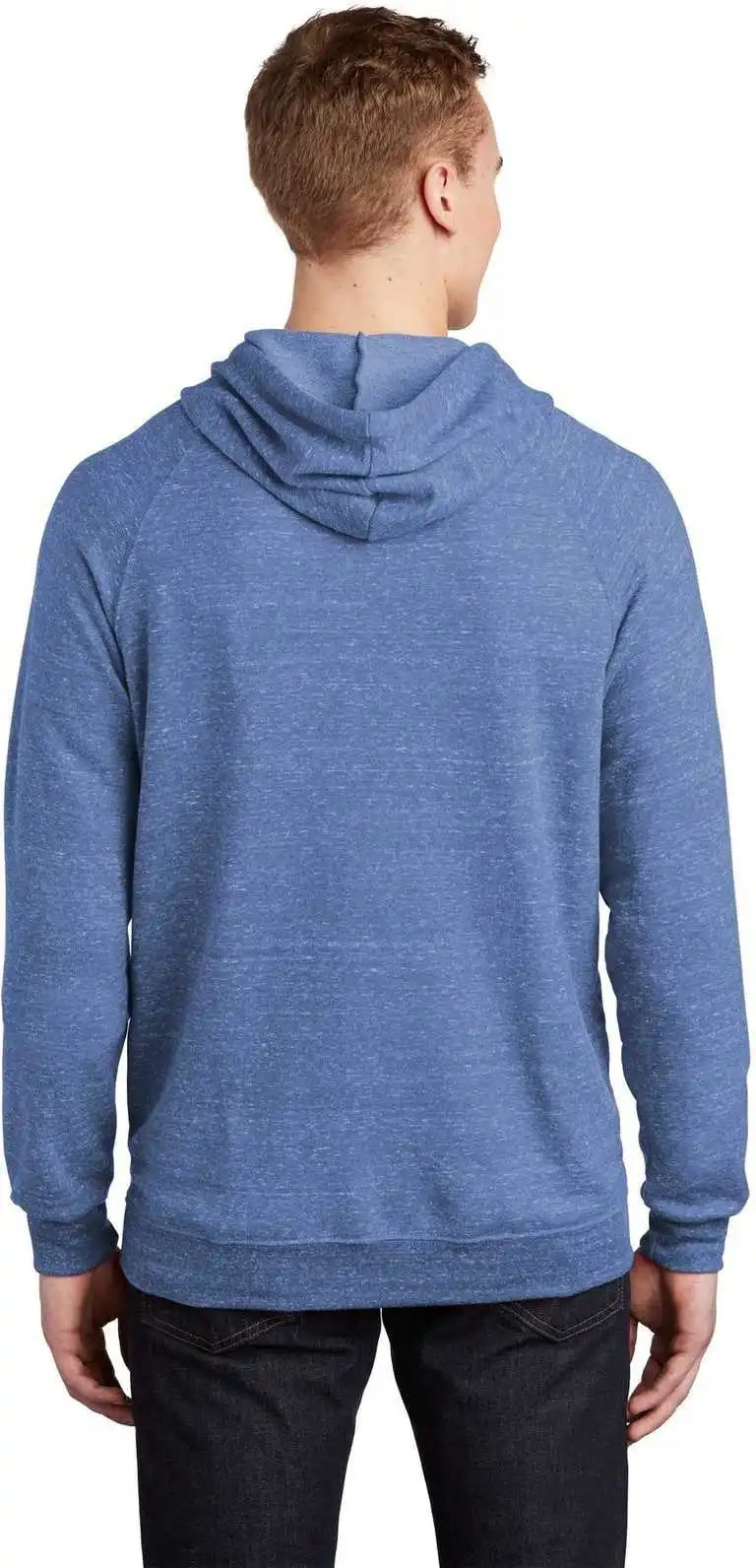 Jerzees 90m Snow Heather French Terry Raglan Hoodie - Royal