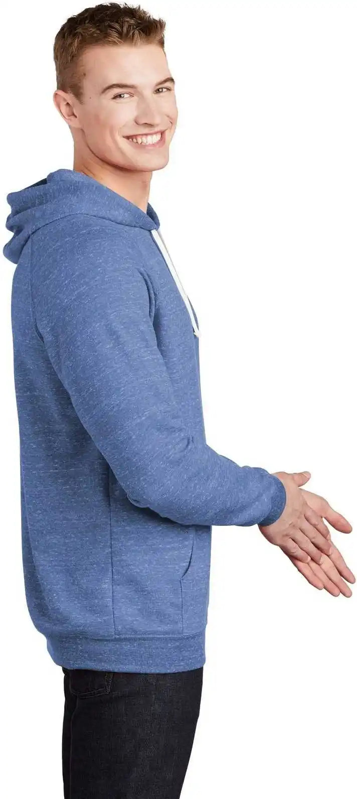 Jerzees 90m Snow Heather French Terry Raglan Hoodie - Royal
