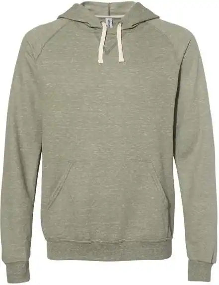 Jerzees 90mr Snow Heather French Terry Pullover Hood Sweatshirt - Military Green