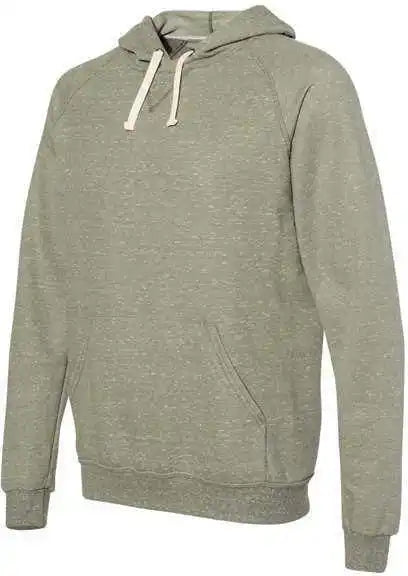 Jerzees 90mr Snow Heather French Terry Pullover Hood Sweatshirt - Military Green