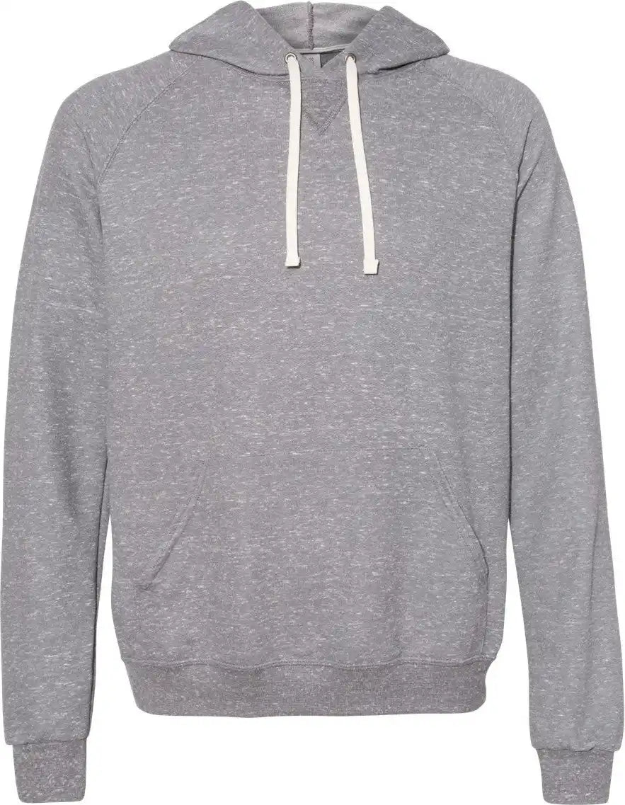 Jerzees 90mr Snow Heather French Terry Raglan Hooded Sweatshirt - Charcoal - s