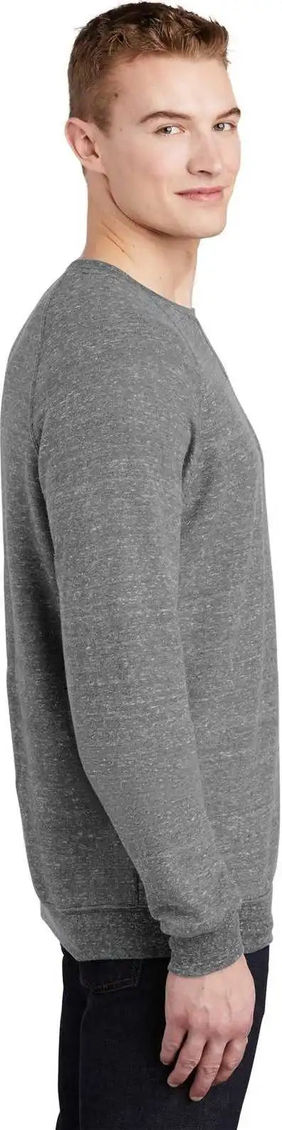 Jerzees 91m Snow Heather French Terry Raglan Crew - Charcoal